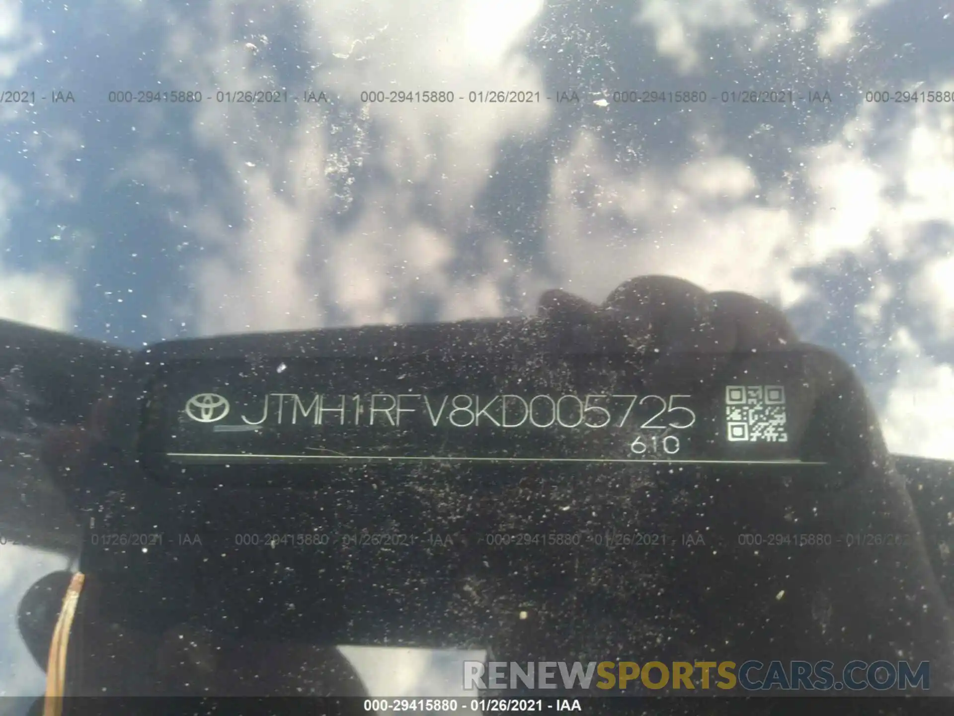 9 Фотография поврежденного автомобиля JTMH1RFV8KD005725 TOYOTA RAV4 2019