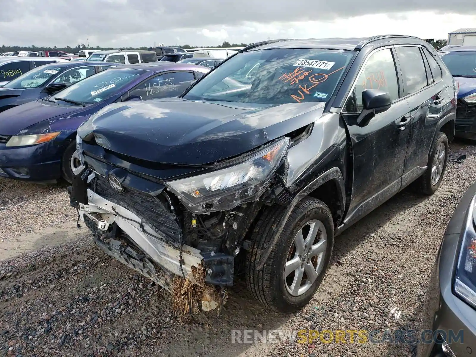 2 Photograph of a damaged car JTMH1RFV8KD033086 TOYOTA RAV4 2019