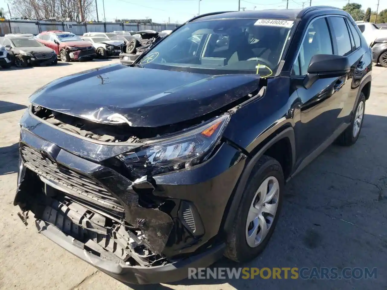 2 Photograph of a damaged car JTMH1RFV8KJ001661 TOYOTA RAV4 2019