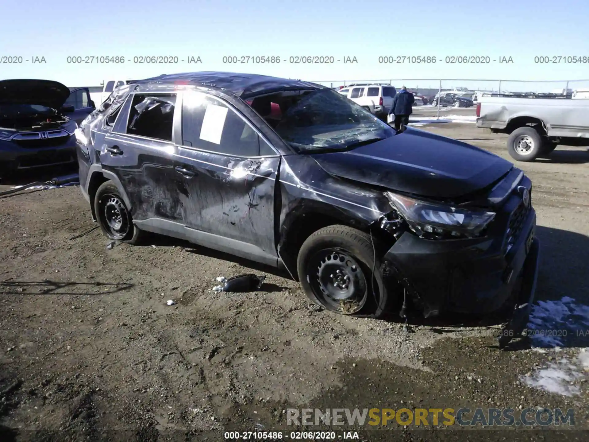 1 Photograph of a damaged car JTMH1RFV8KJ008786 TOYOTA RAV4 2019