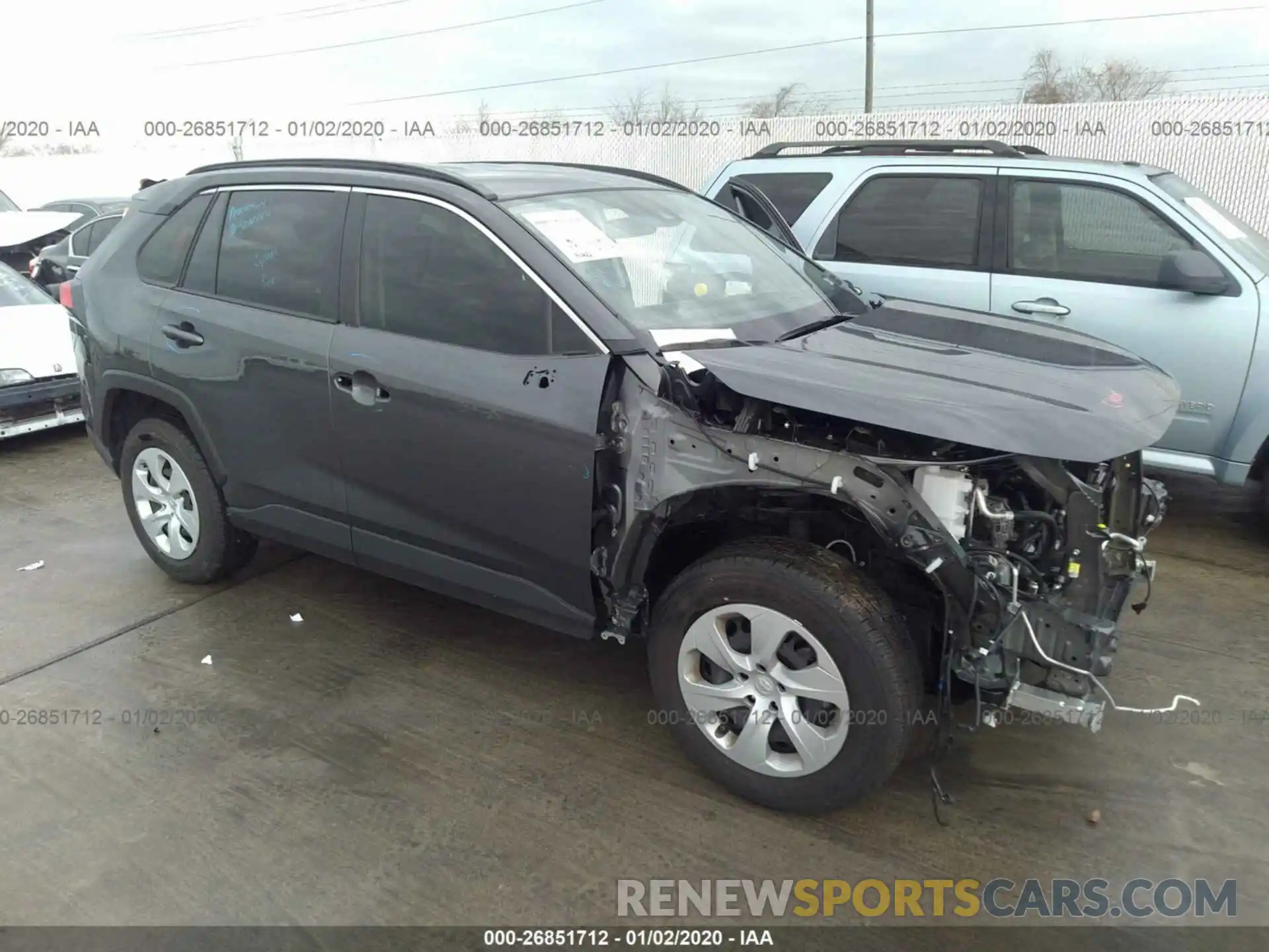 1 Photograph of a damaged car JTMH1RFV9KD036966 TOYOTA RAV4 2019