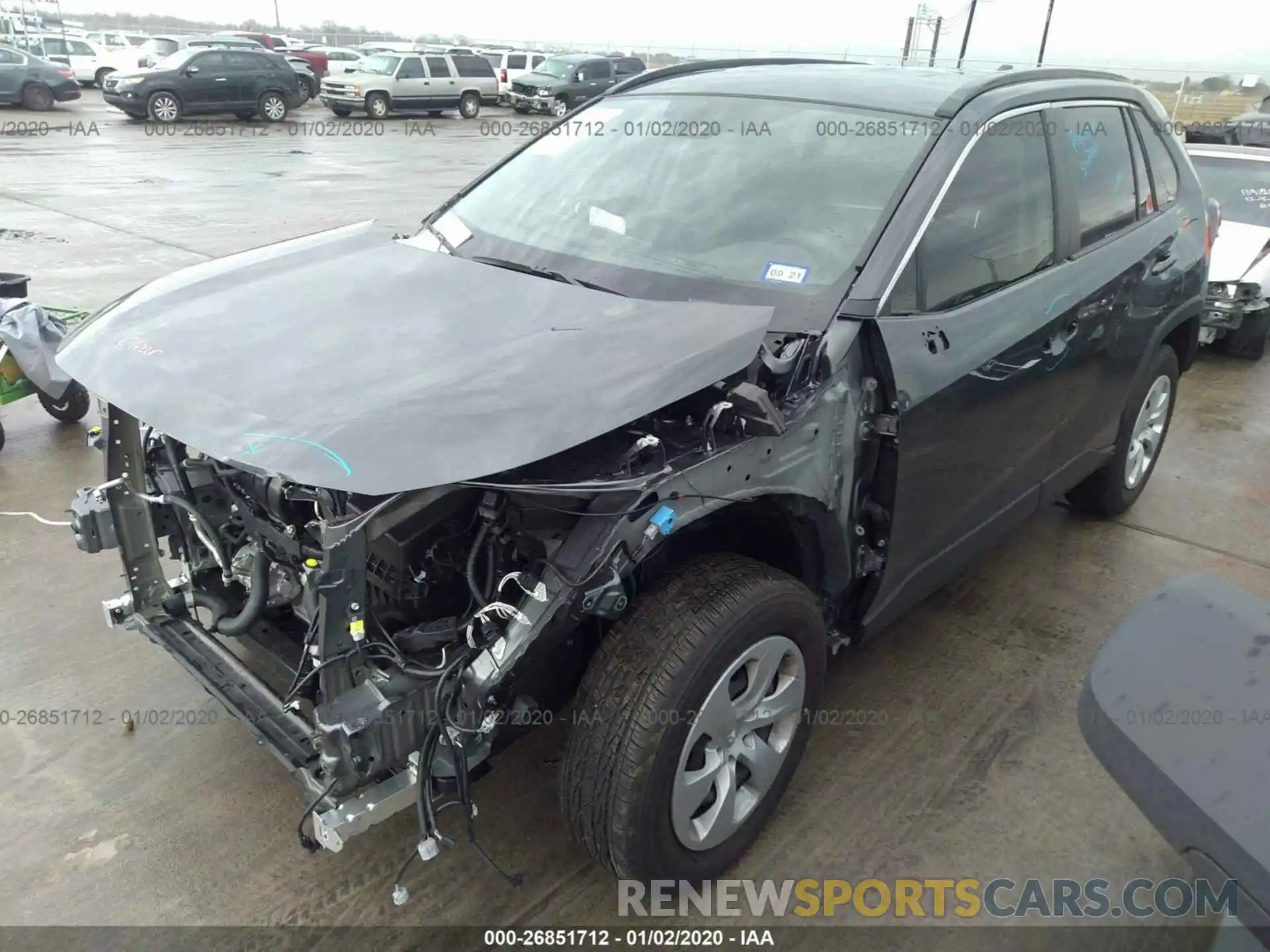 2 Photograph of a damaged car JTMH1RFV9KD036966 TOYOTA RAV4 2019