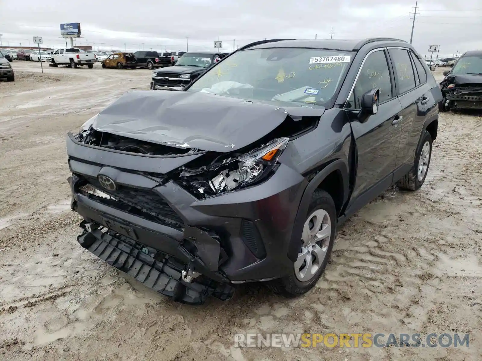 2 Photograph of a damaged car JTMH1RFV9KJ004679 TOYOTA RAV4 2019