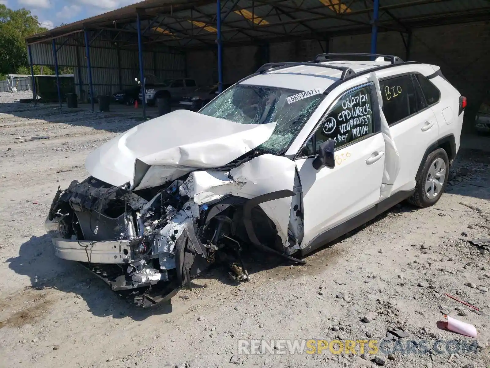 2 Photograph of a damaged car JTMH1RFVXKD021537 TOYOTA RAV4 2019