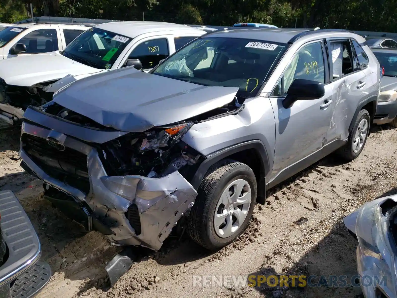 2 Photograph of a damaged car JTMH1RFVXKD032893 TOYOTA RAV4 2019