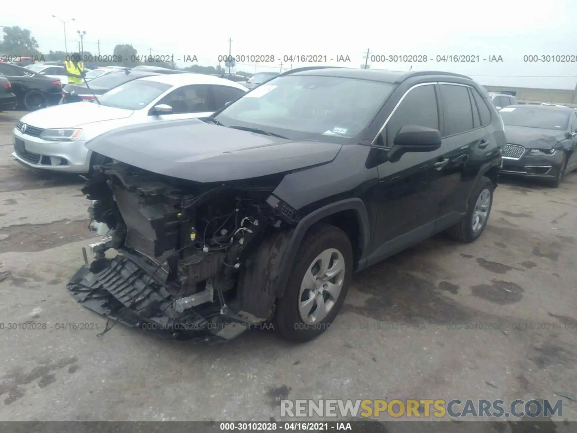 2 Photograph of a damaged car JTMH1RFVXKD033865 TOYOTA RAV4 2019