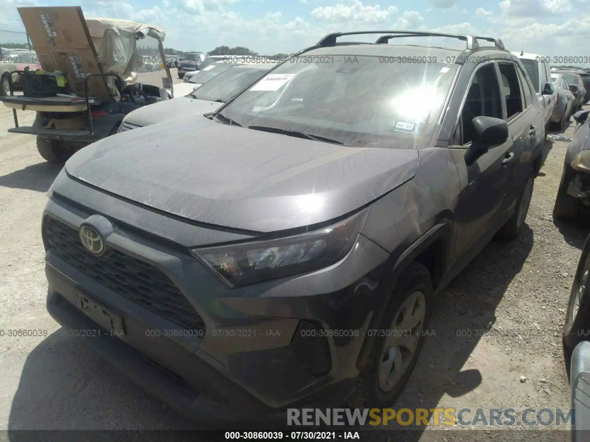 2 Photograph of a damaged car JTMH1RFVXKD500623 TOYOTA RAV4 2019