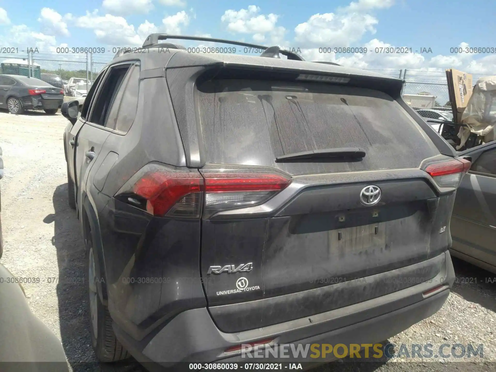 3 Фотография поврежденного автомобиля JTMH1RFVXKD500623 TOYOTA RAV4 2019