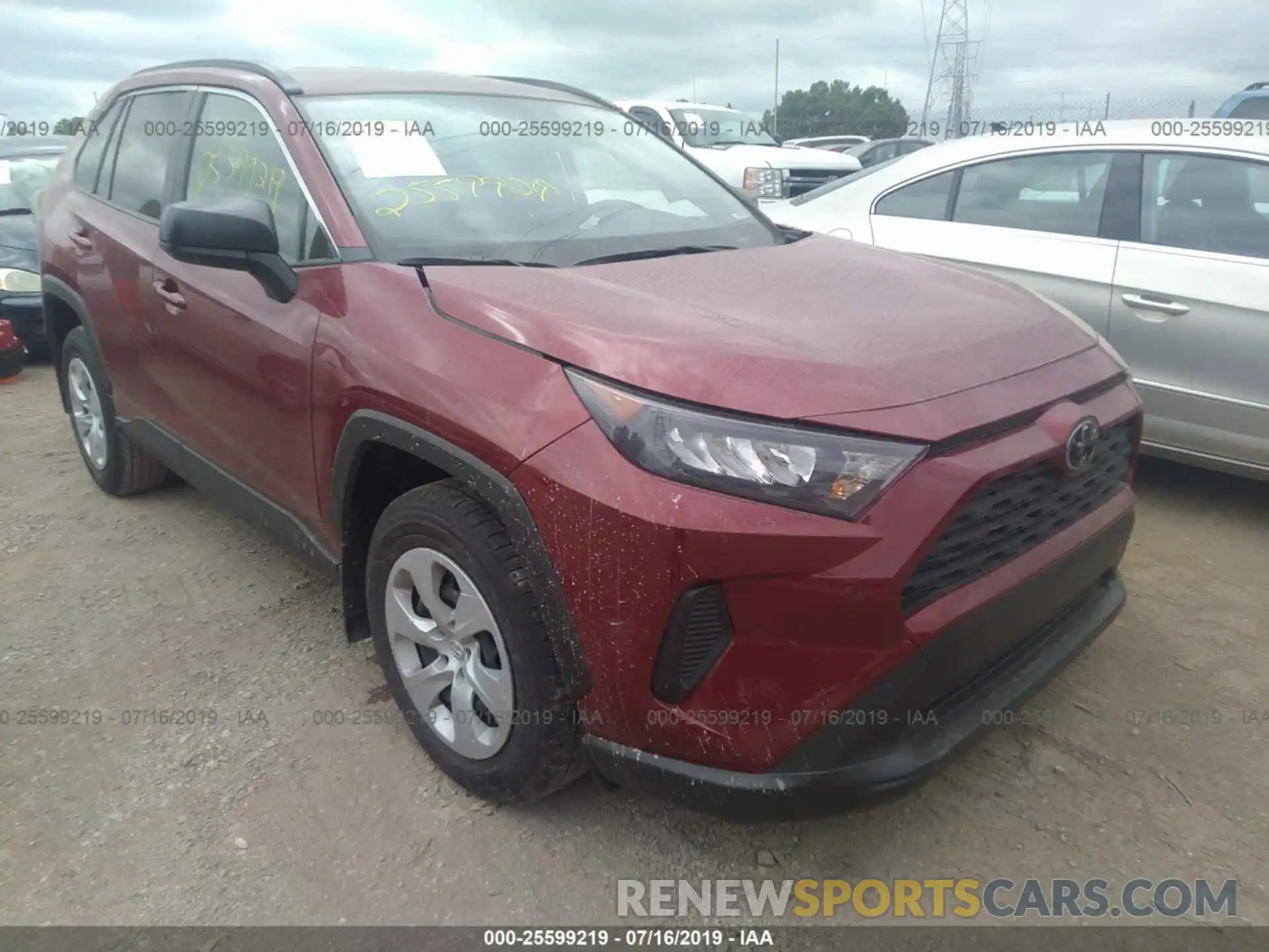 1 Photograph of a damaged car JTMH1RFVXKD506521 TOYOTA RAV4 2019