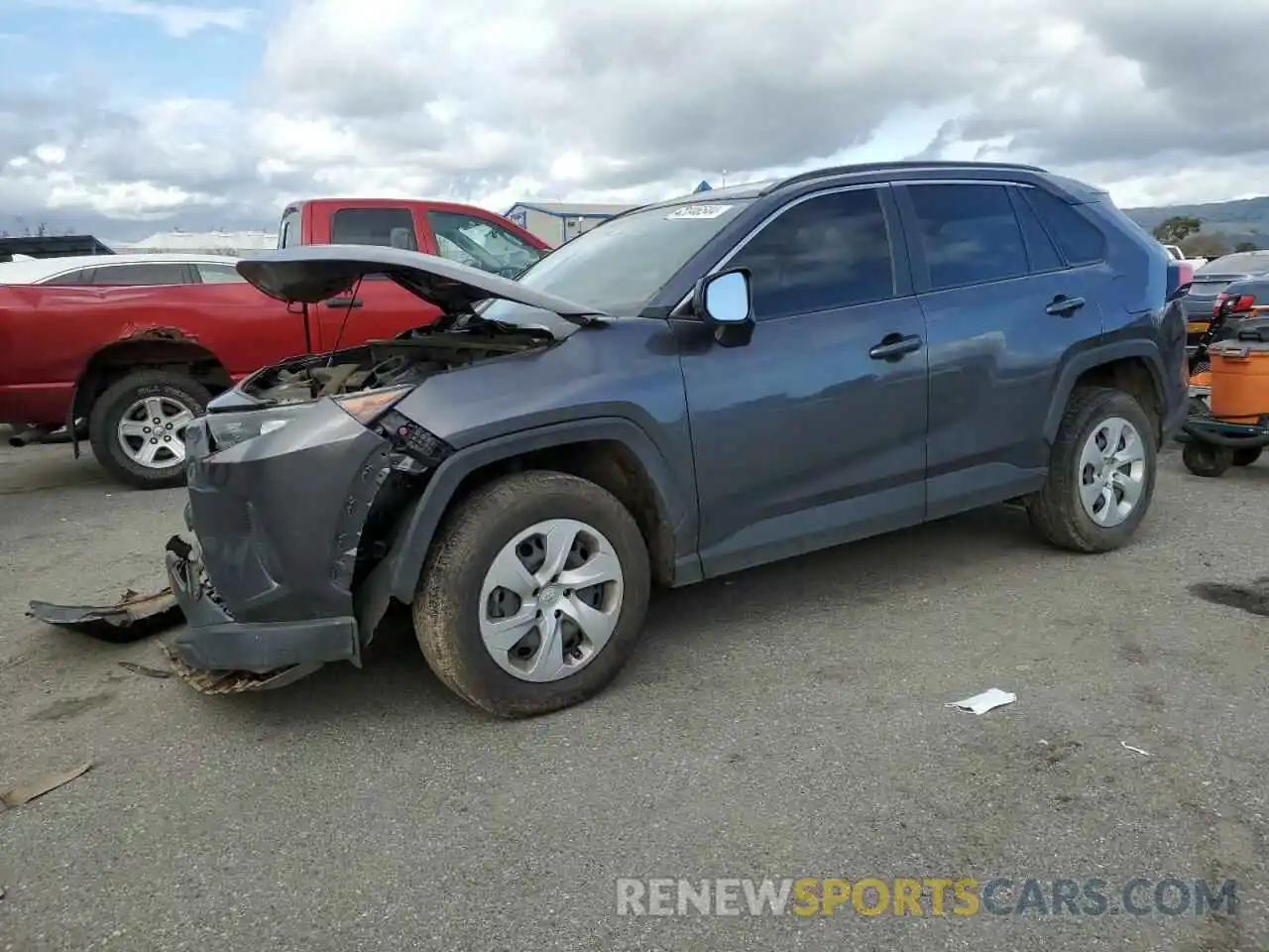 1 Photograph of a damaged car JTMH1RFVXKJ008644 TOYOTA RAV4 2019