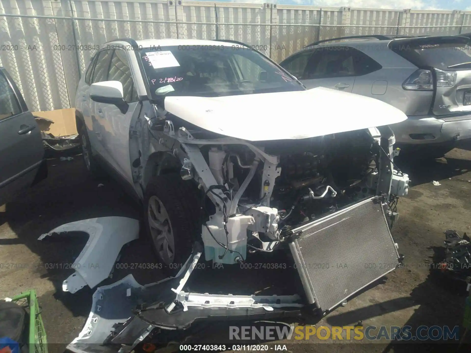 1 Photograph of a damaged car JTMK1RFV0KD024999 TOYOTA RAV4 2019