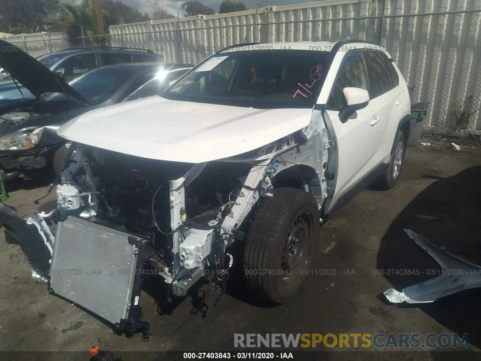 2 Photograph of a damaged car JTMK1RFV0KD024999 TOYOTA RAV4 2019