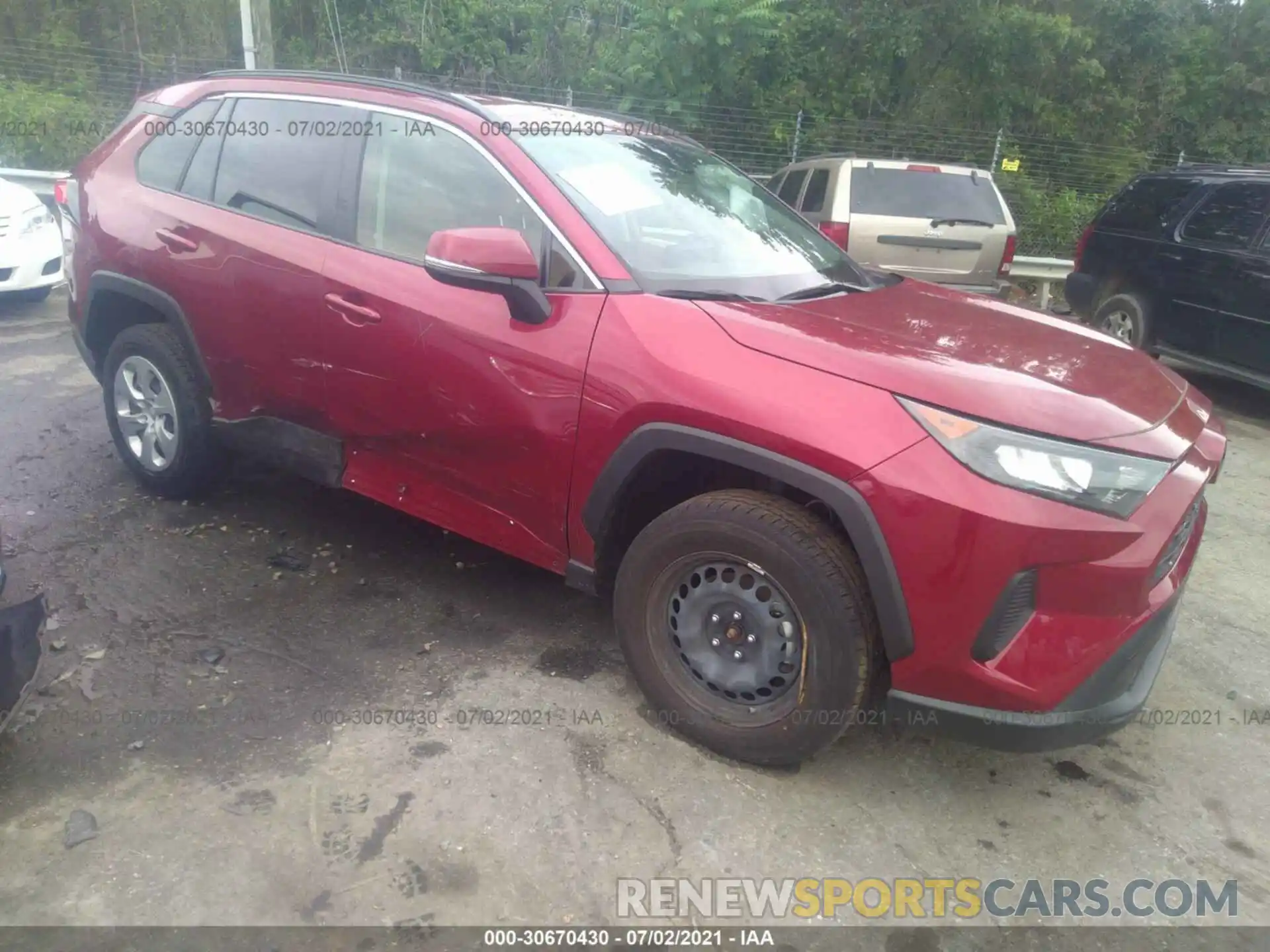 1 Photograph of a damaged car JTMK1RFV4KJ014607 TOYOTA RAV4 2019