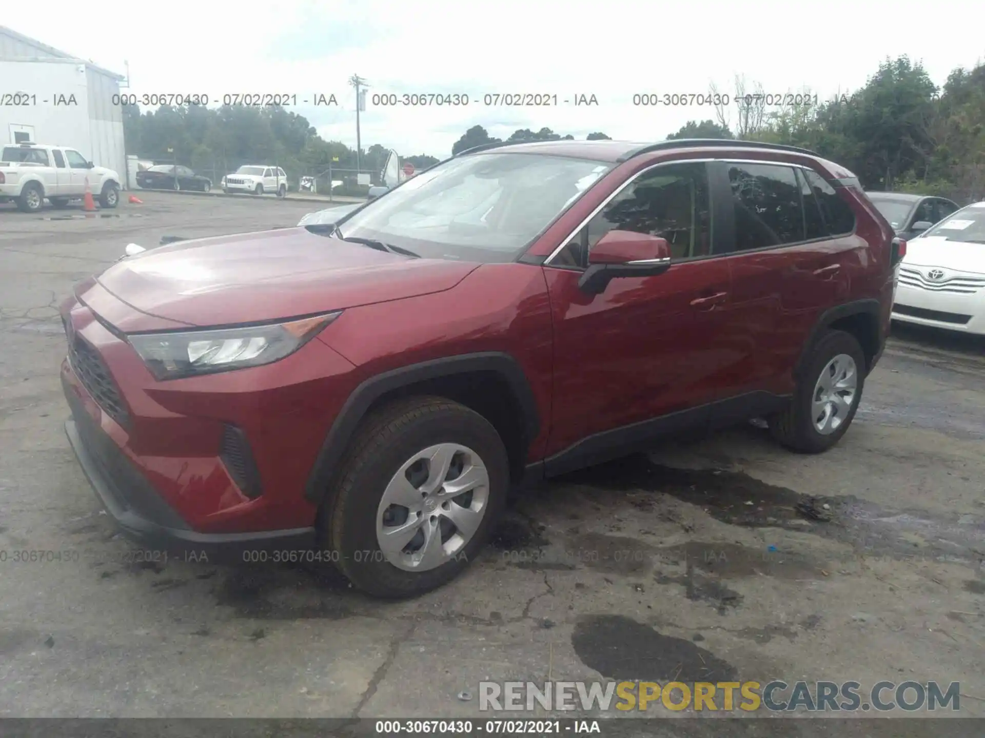 2 Photograph of a damaged car JTMK1RFV4KJ014607 TOYOTA RAV4 2019