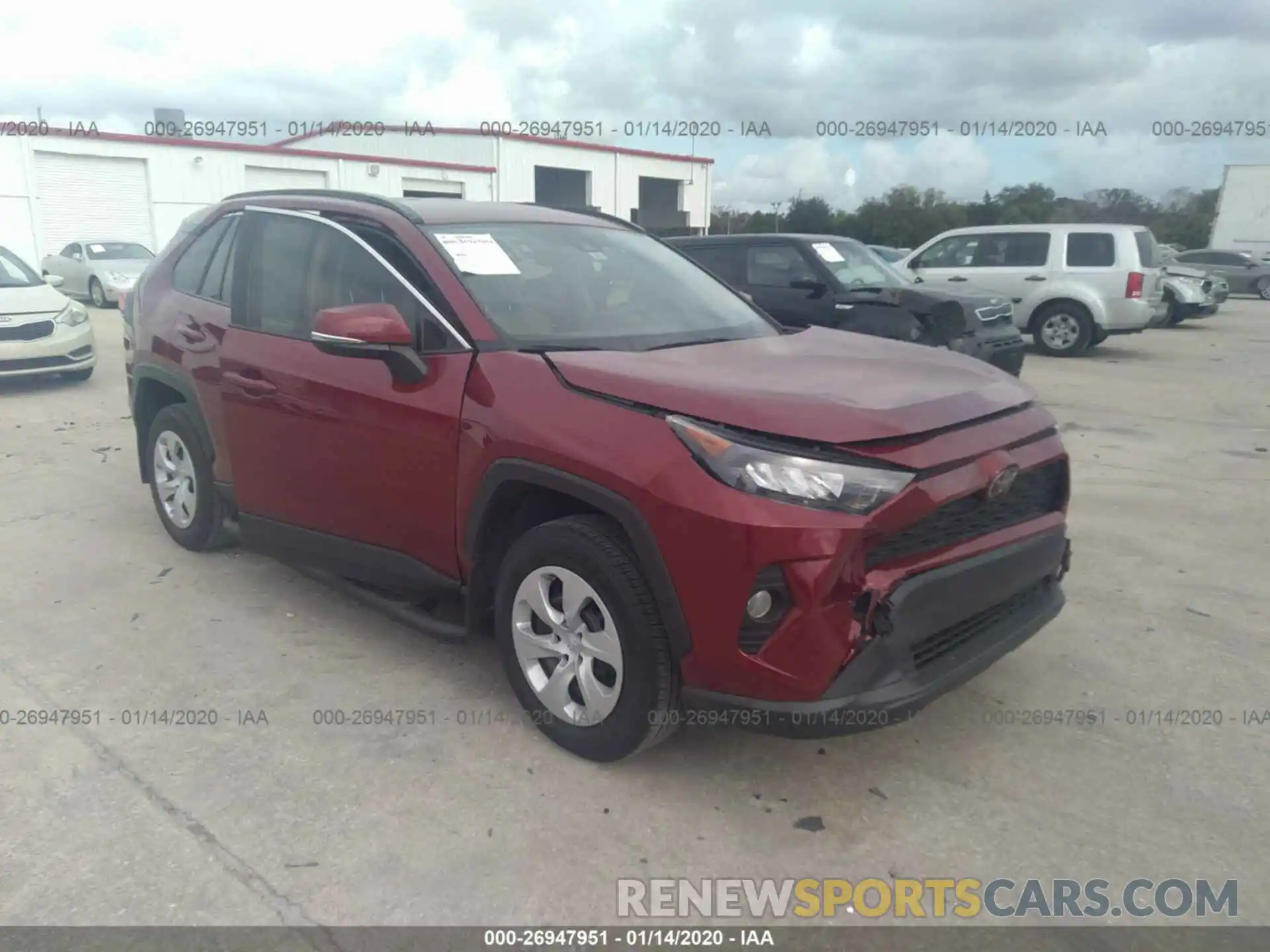 1 Photograph of a damaged car JTMK1RFV5KD500079 TOYOTA RAV4 2019