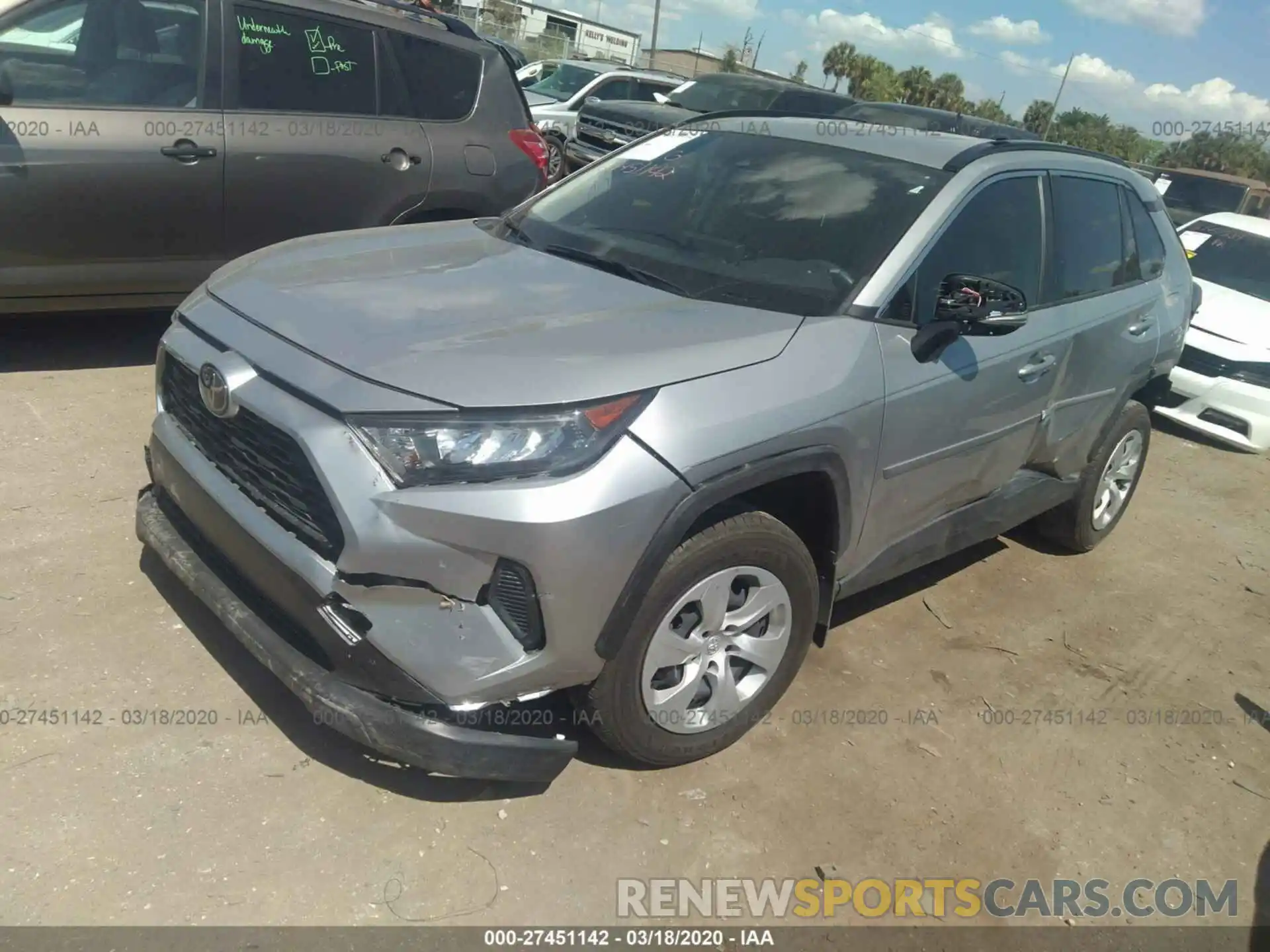 2 Photograph of a damaged car JTMK1RFV5KJ009190 TOYOTA RAV4 2019