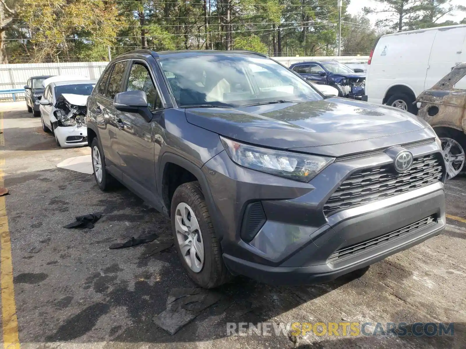 1 Photograph of a damaged car JTMK1RFV7KJ005044 TOYOTA RAV4 2019