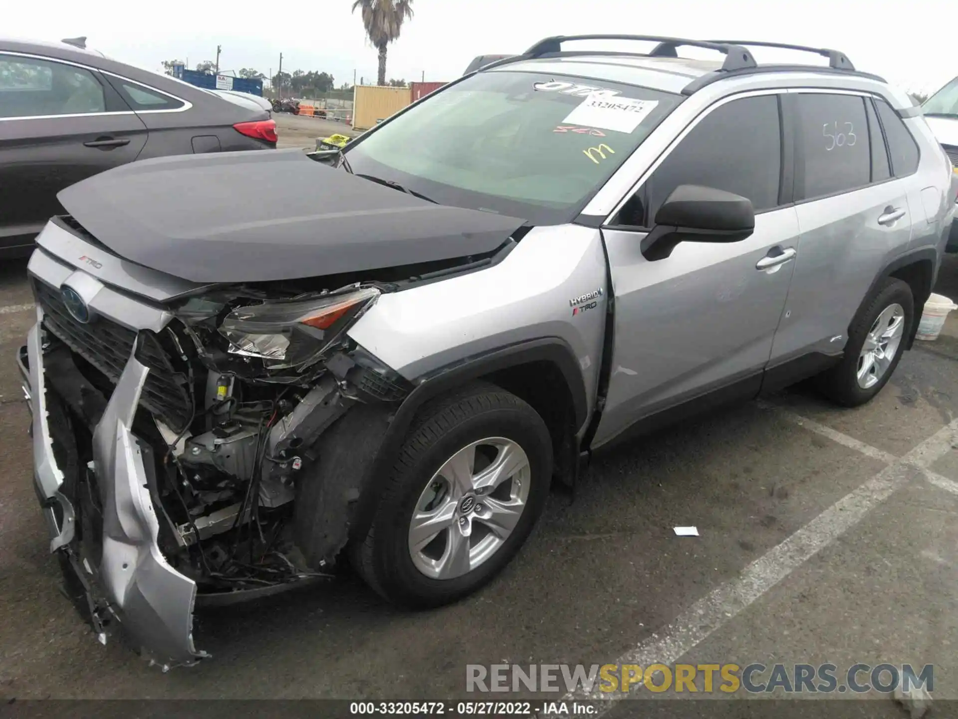 2 Photograph of a damaged car JTMLWRFV0KJ019163 TOYOTA RAV4 2019