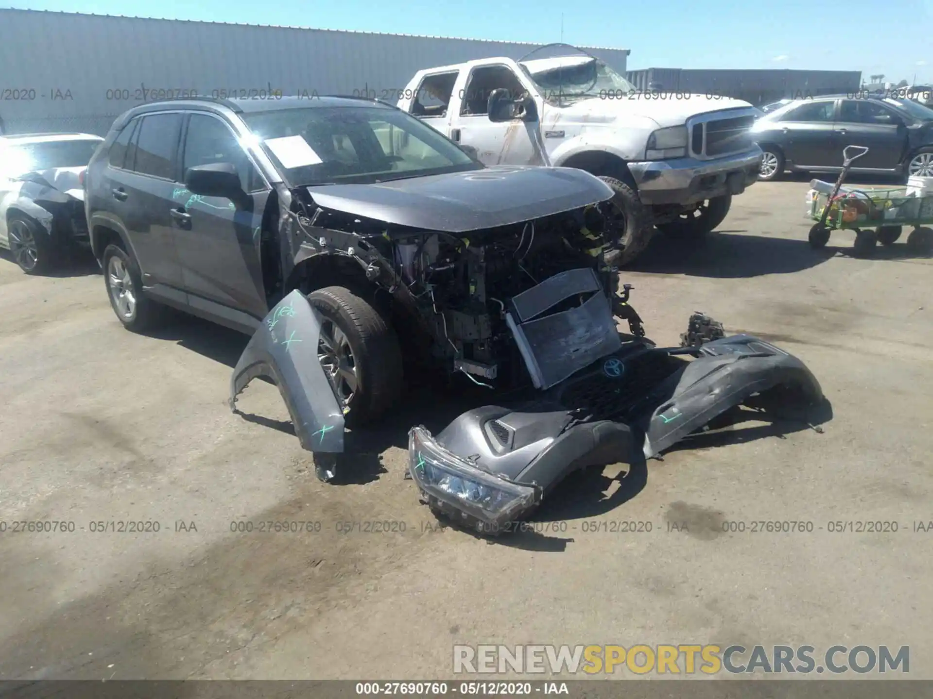 1 Photograph of a damaged car JTMLWRFV5KD011395 TOYOTA RAV4 2019