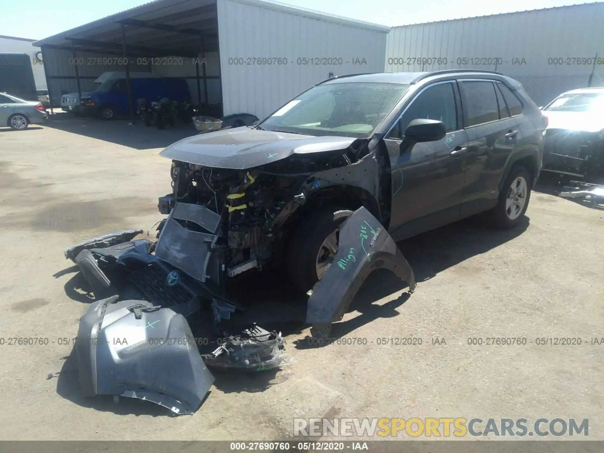 2 Фотография поврежденного автомобиля JTMLWRFV5KD011395 TOYOTA RAV4 2019