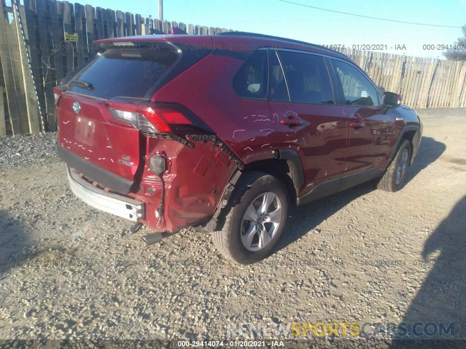 4 Фотография поврежденного автомобиля JTMMWRFV1KD020115 TOYOTA RAV4 2019