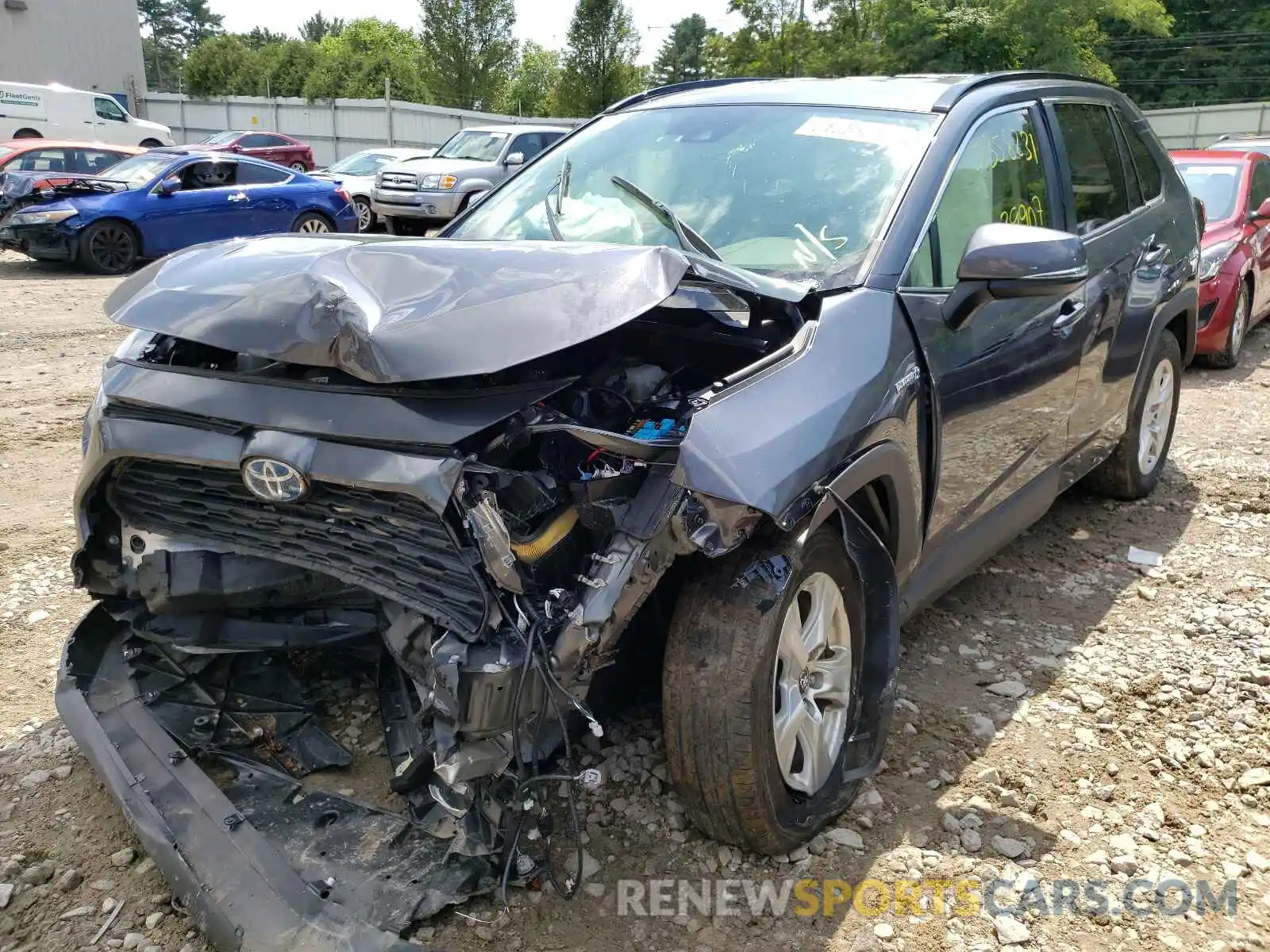 2 Photograph of a damaged car JTMMWRFV1KD034497 TOYOTA RAV4 2019