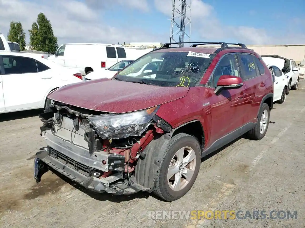 2 Photograph of a damaged car JTMMWRFV1KD500509 TOYOTA RAV4 2019