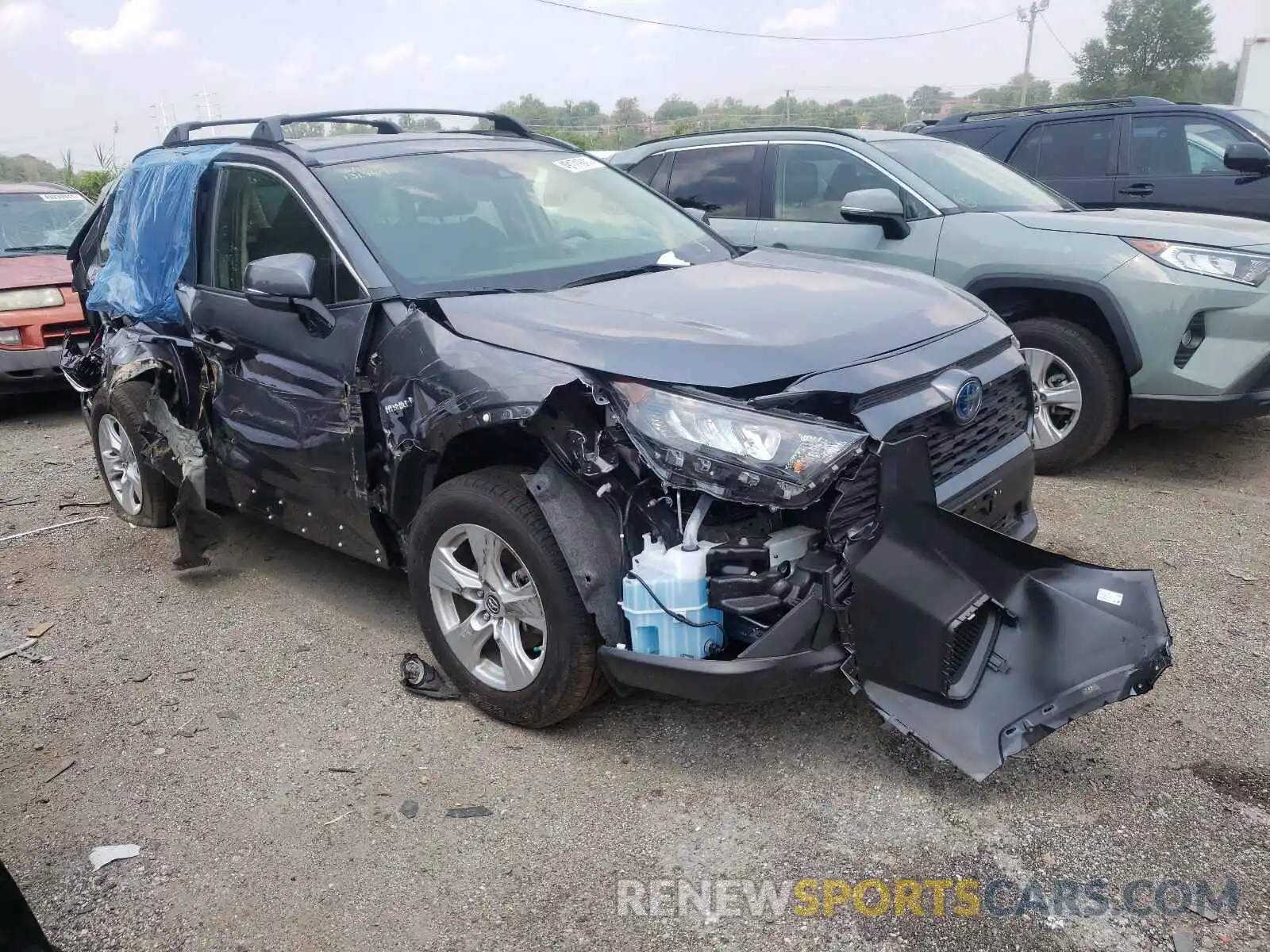 1 Photograph of a damaged car JTMMWRFV3KD514041 TOYOTA RAV4 2019