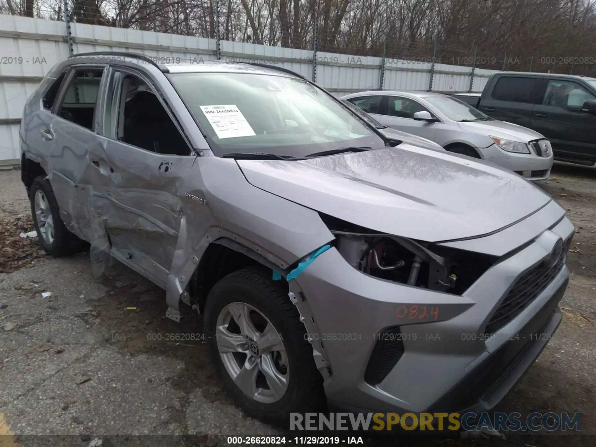 1 Photograph of a damaged car JTMMWRFV3KD519434 TOYOTA RAV4 2019