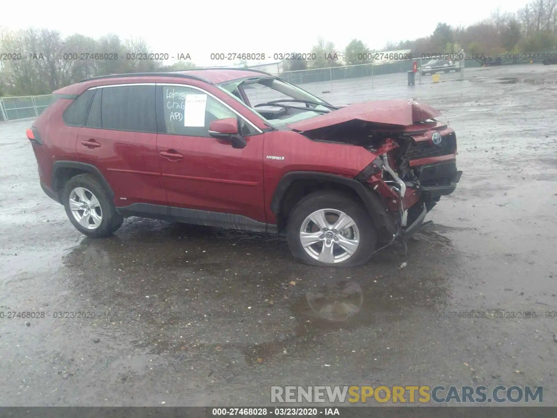 1 Photograph of a damaged car JTMMWRFV6KD009966 TOYOTA RAV4 2019