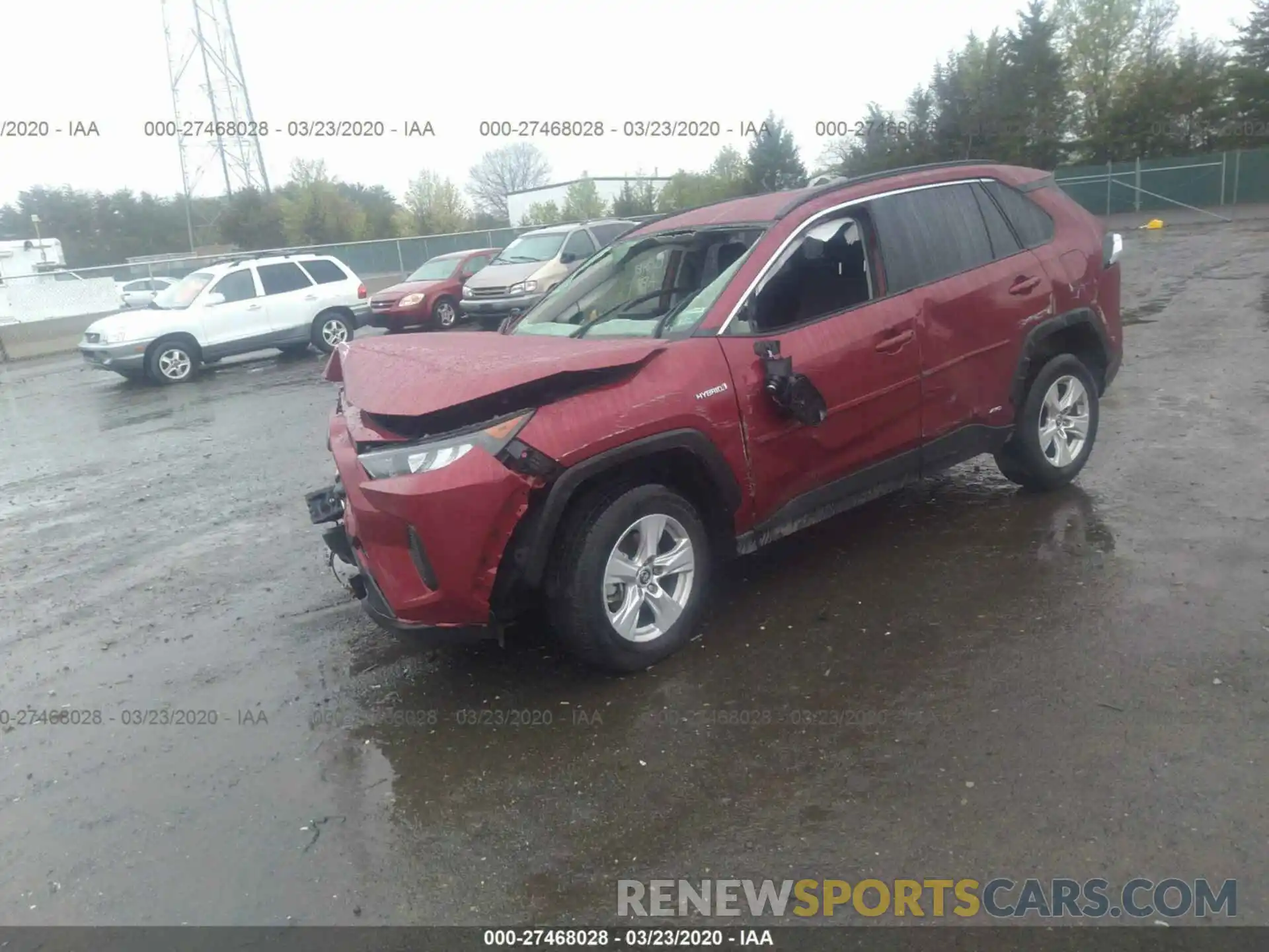 2 Photograph of a damaged car JTMMWRFV6KD009966 TOYOTA RAV4 2019