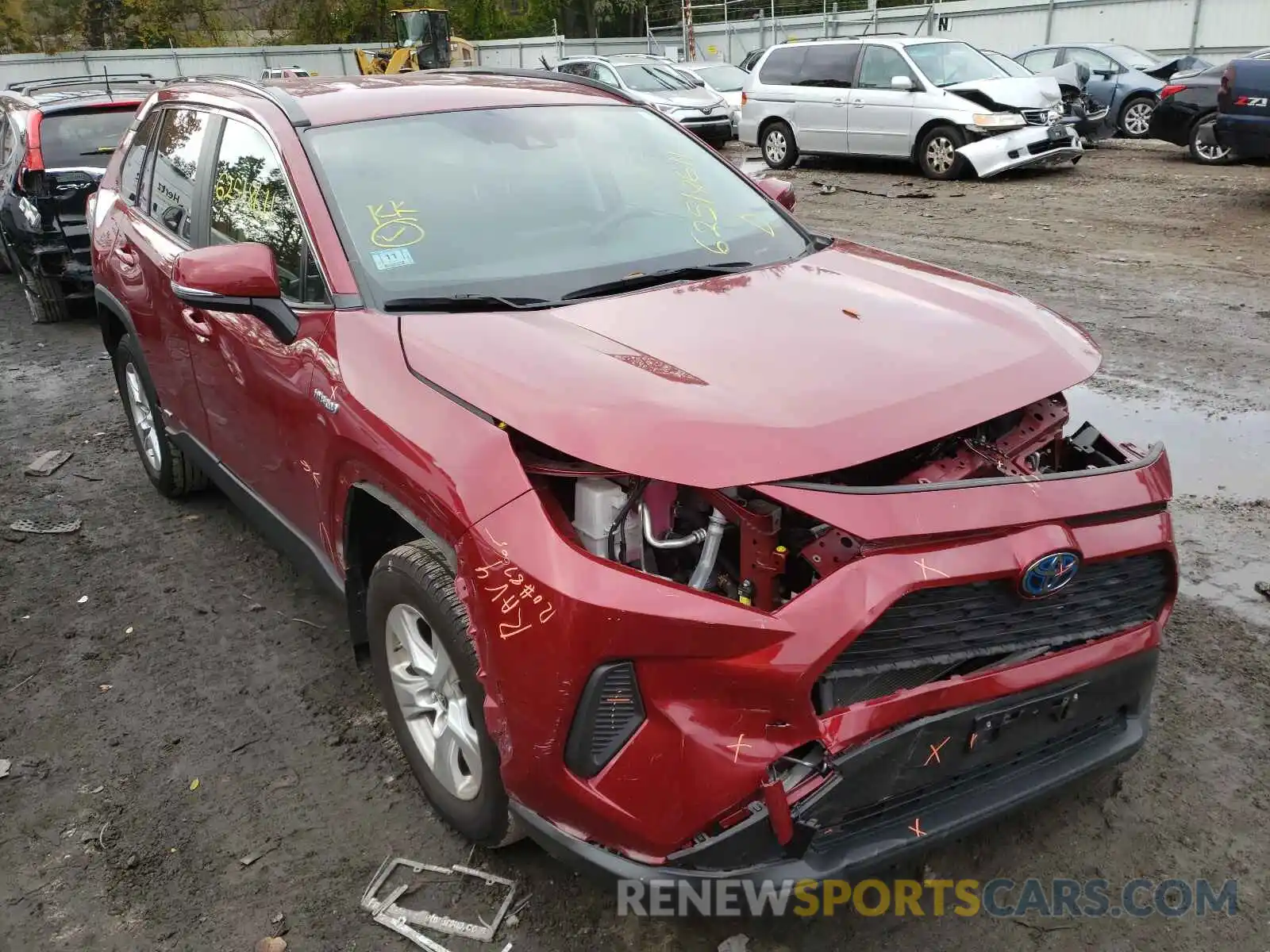 1 Photograph of a damaged car JTMMWRFV9KD036840 TOYOTA RAV4 2019