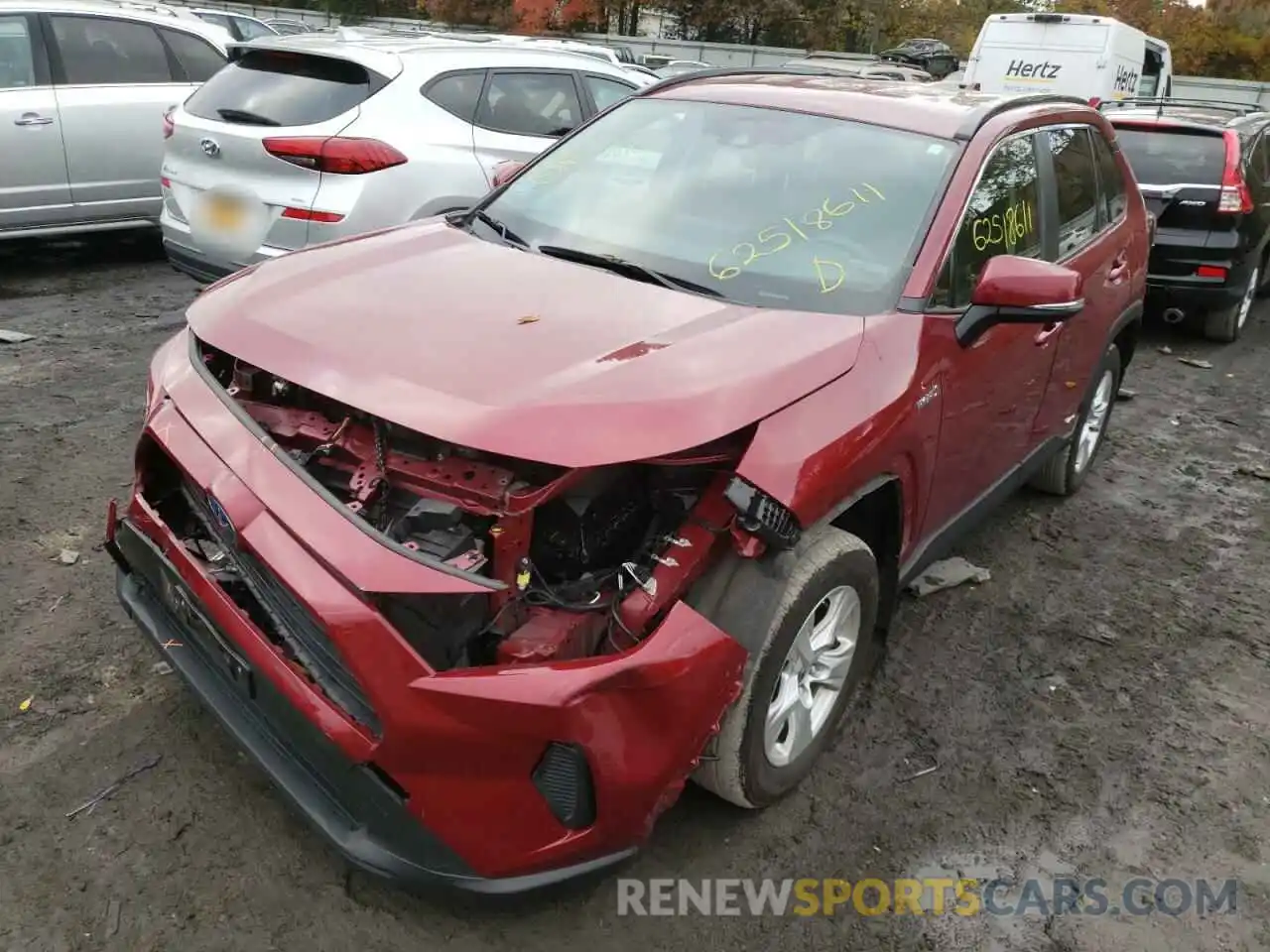 2 Photograph of a damaged car JTMMWRFV9KD036840 TOYOTA RAV4 2019