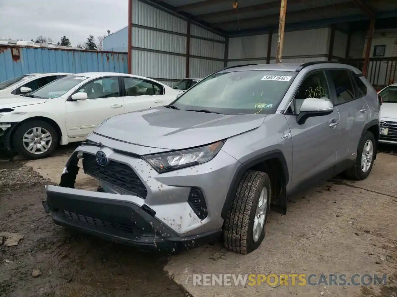 2 Фотография поврежденного автомобиля JTMMWRFVXKD006147 TOYOTA RAV4 2019