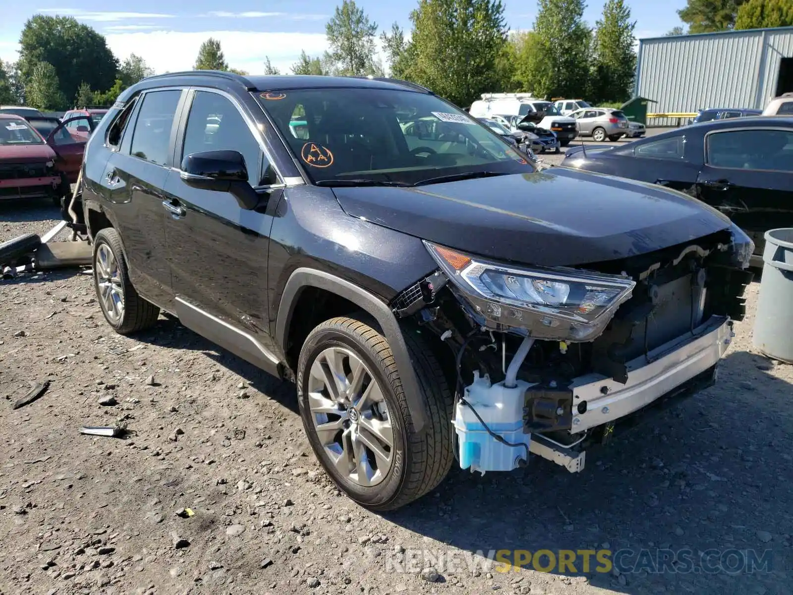 1 Photograph of a damaged car JTMN1RFV7KJ001167 TOYOTA RAV4 2019