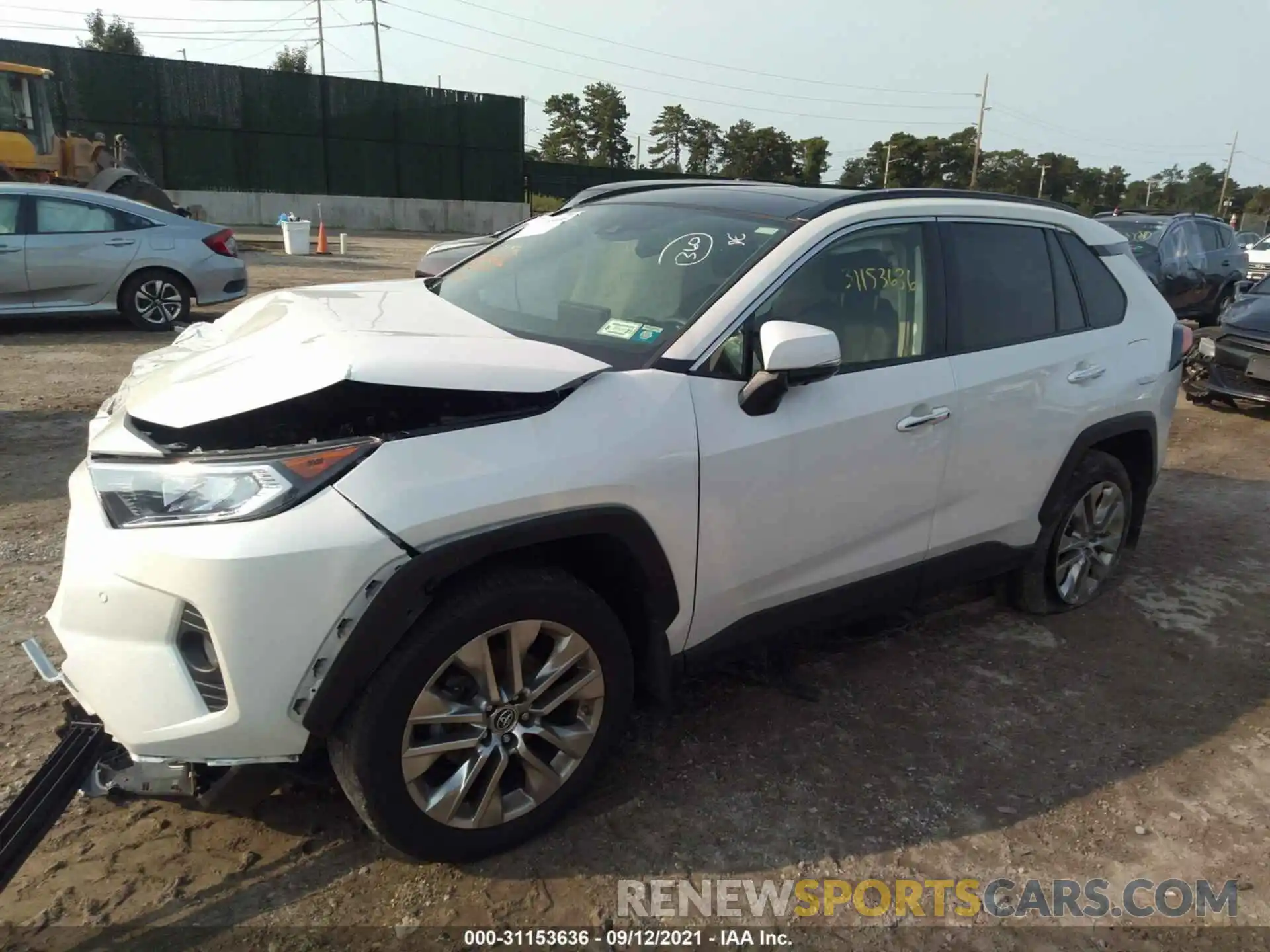 2 Photograph of a damaged car JTMN1RFV8KJ020262 TOYOTA RAV4 2019