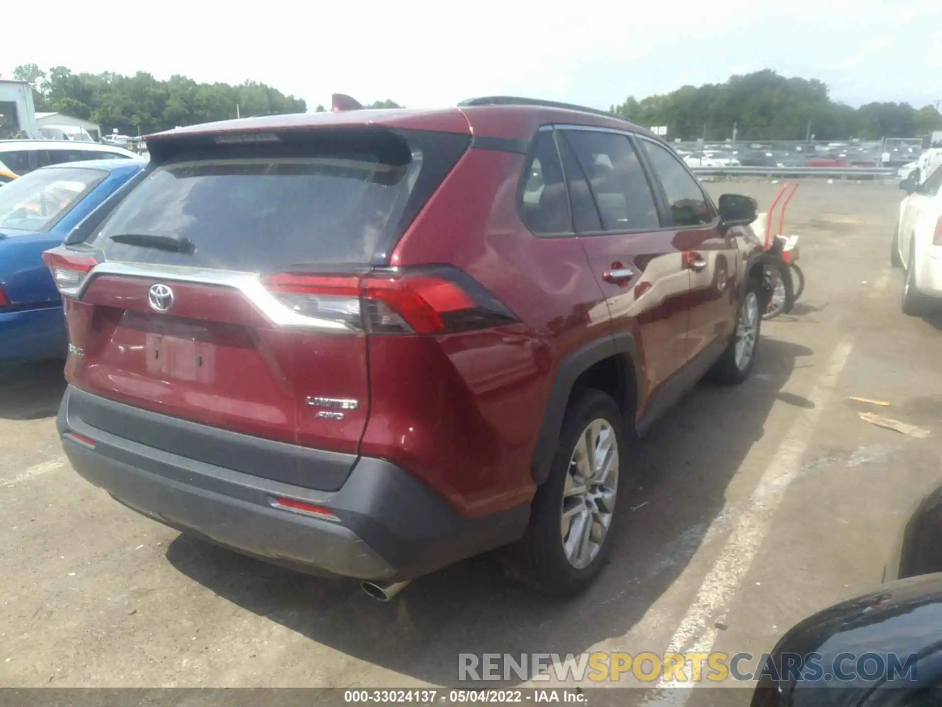 4 Фотография поврежденного автомобиля JTMN1RFVXKD038891 TOYOTA RAV4 2019