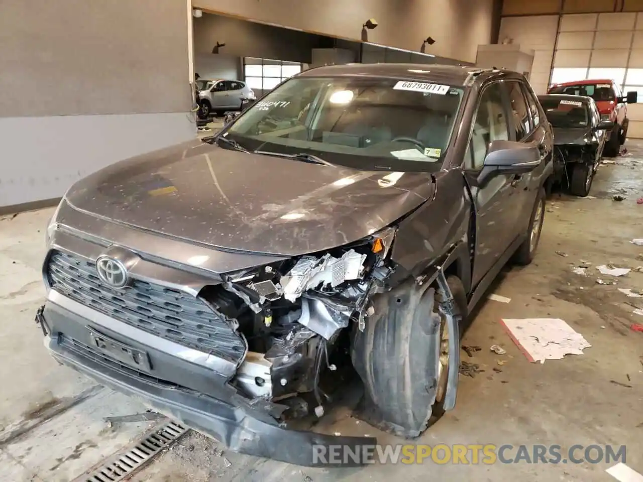 2 Photograph of a damaged car JTMP1RFV0KD007366 TOYOTA RAV4 2019