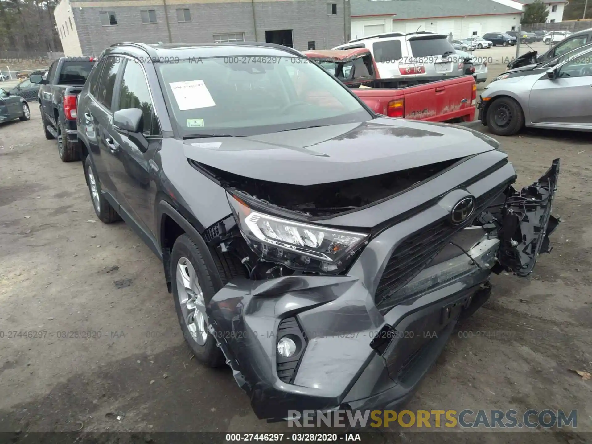 1 Photograph of a damaged car JTMP1RFV1KJ004168 TOYOTA RAV4 2019