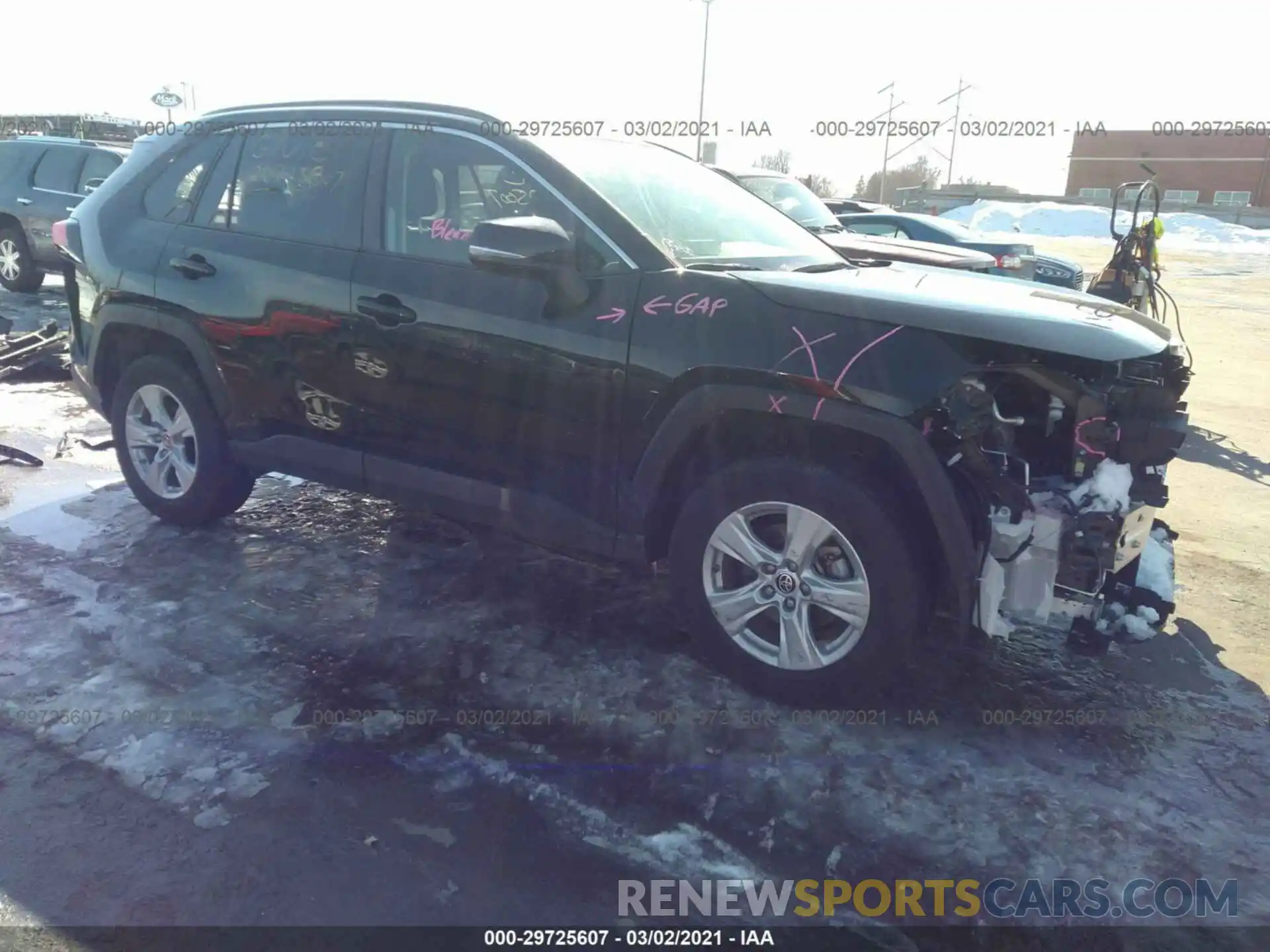 1 Photograph of a damaged car JTMP1RFV2KD043611 TOYOTA RAV4 2019