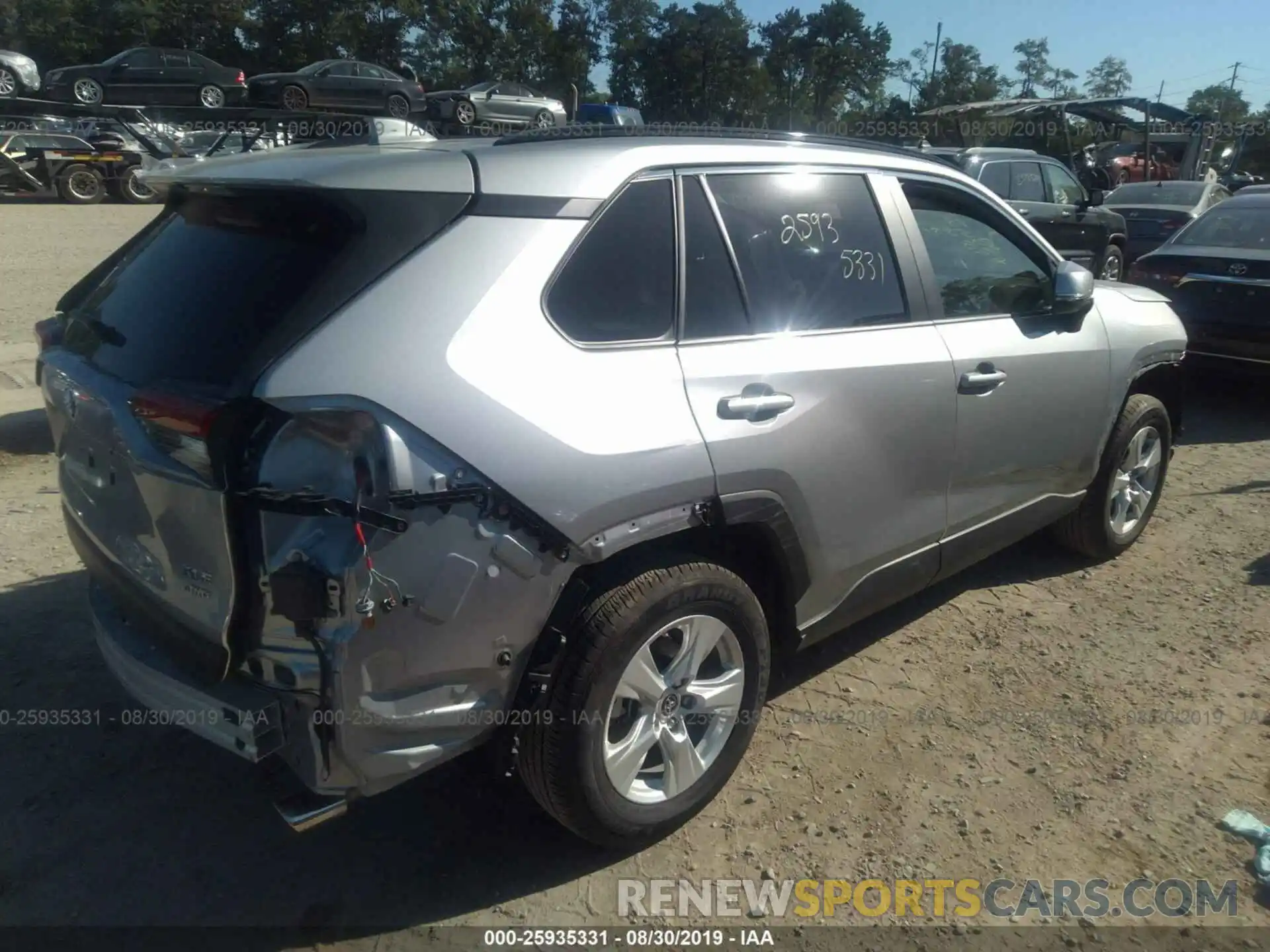 4 Photograph of a damaged car JTMP1RFV3KD500653 TOYOTA RAV4 2019