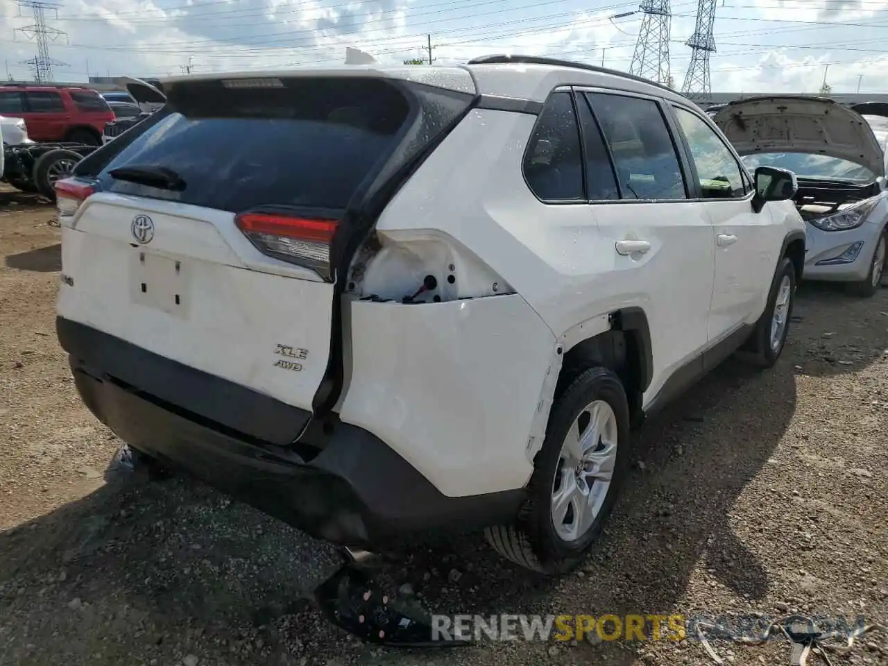 4 Фотография поврежденного автомобиля JTMP1RFV3KD524144 TOYOTA RAV4 2019