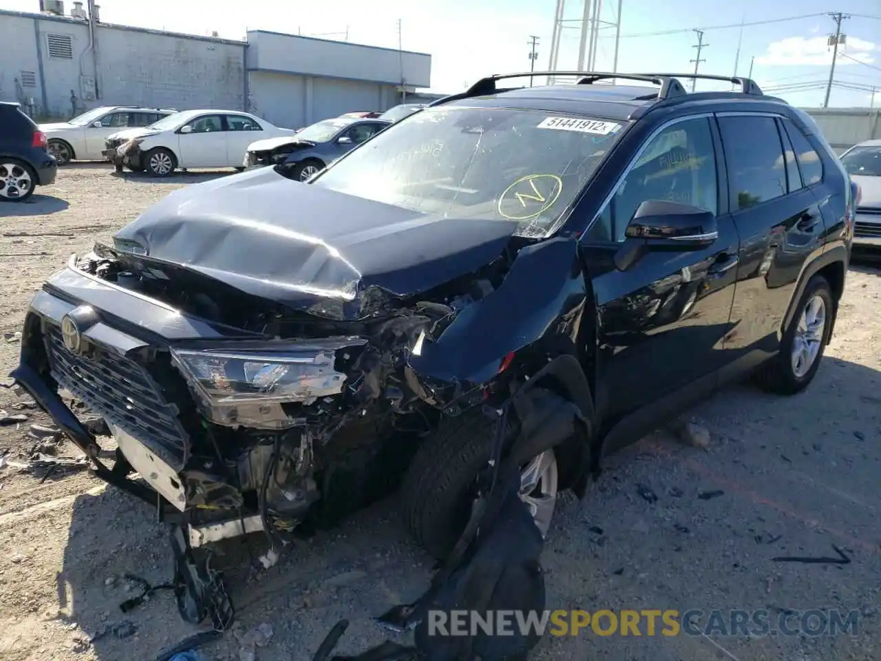 2 Photograph of a damaged car JTMP1RFV4KD035963 TOYOTA RAV4 2019