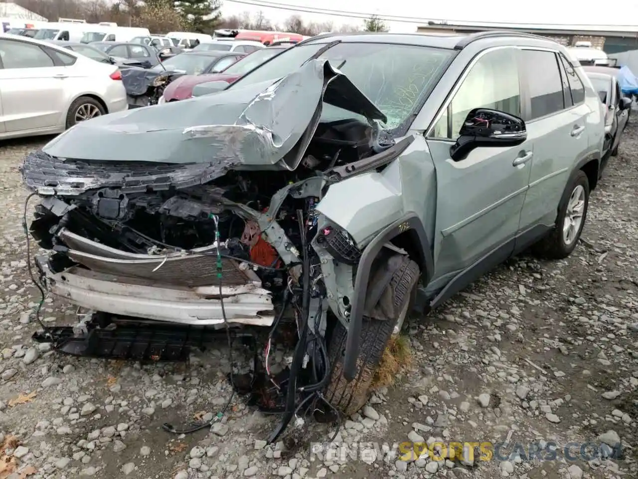 2 Photograph of a damaged car JTMP1RFV6KJ003128 TOYOTA RAV4 2019