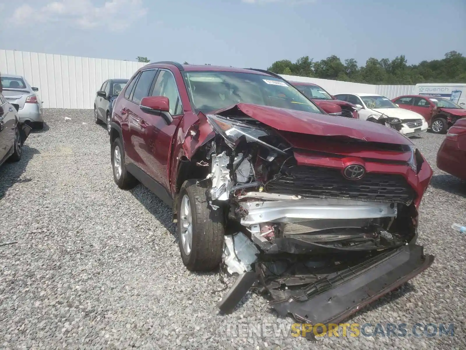 1 Photograph of a damaged car JTMP1RFV6KJ017319 TOYOTA RAV4 2019