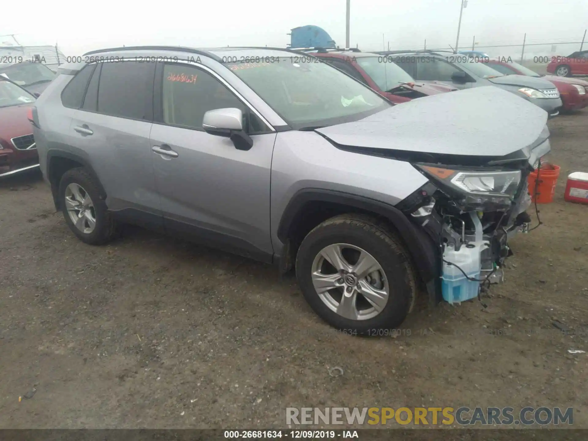 1 Photograph of a damaged car JTMP1RFV7KD018008 TOYOTA RAV4 2019