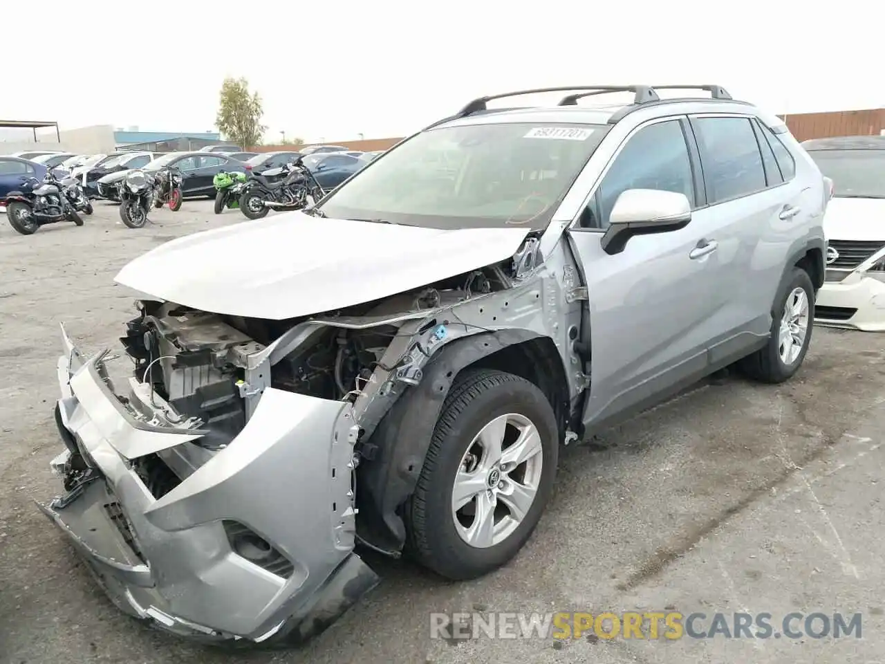 2 Photograph of a damaged car JTMP1RFV7KD501921 TOYOTA RAV4 2019