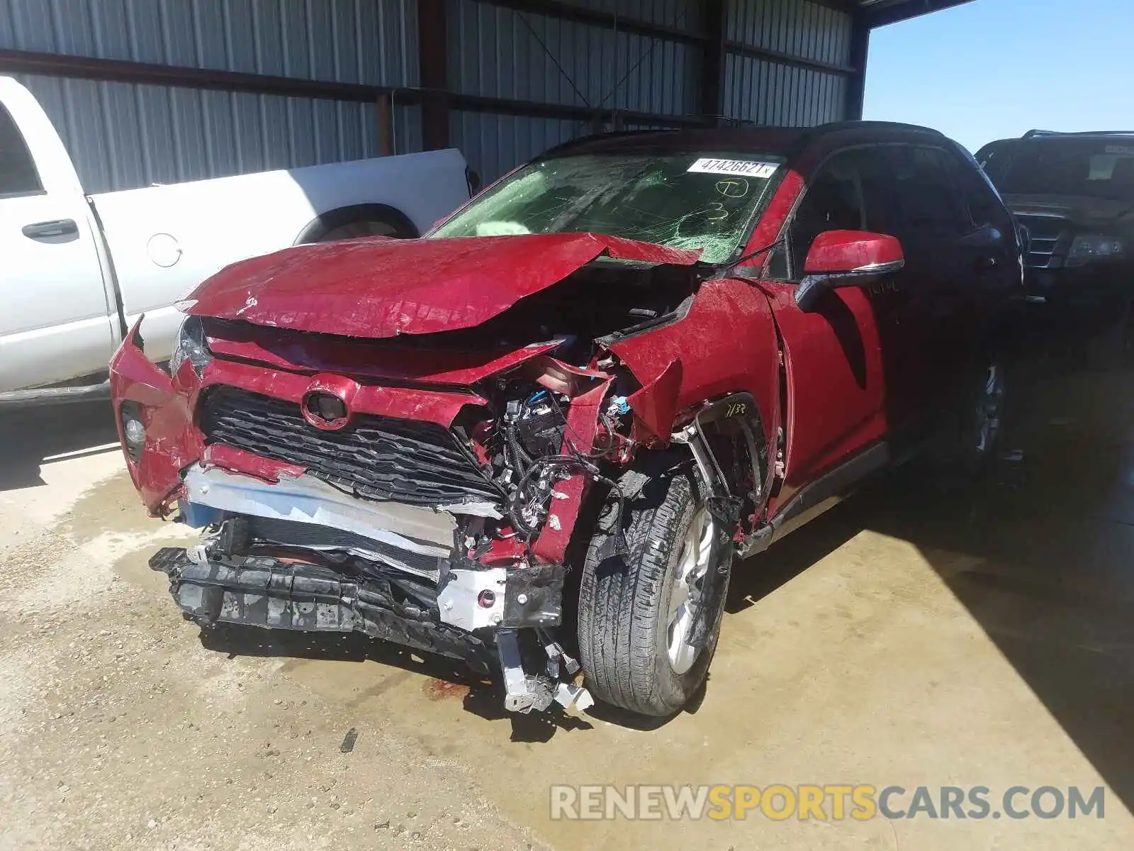 2 Photograph of a damaged car JTMP1RFV8KD032936 TOYOTA RAV4 2019