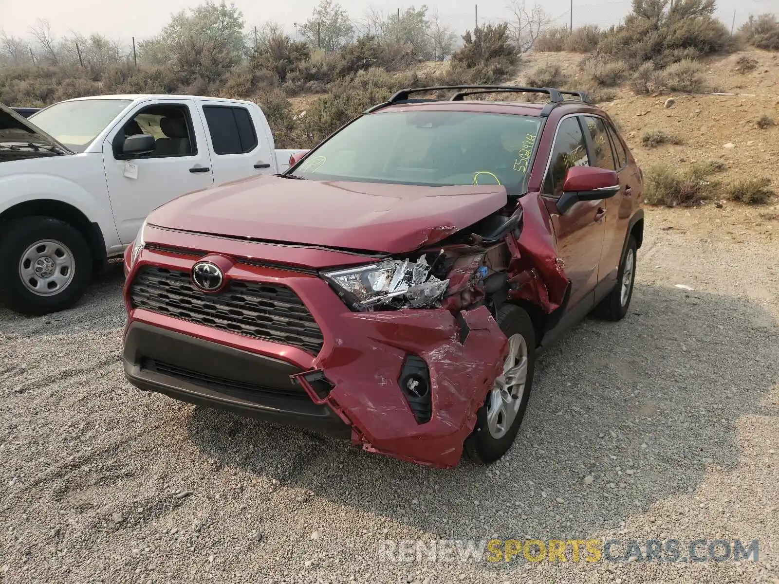 2 Photograph of a damaged car JTMP1RFV8KD516458 TOYOTA RAV4 2019