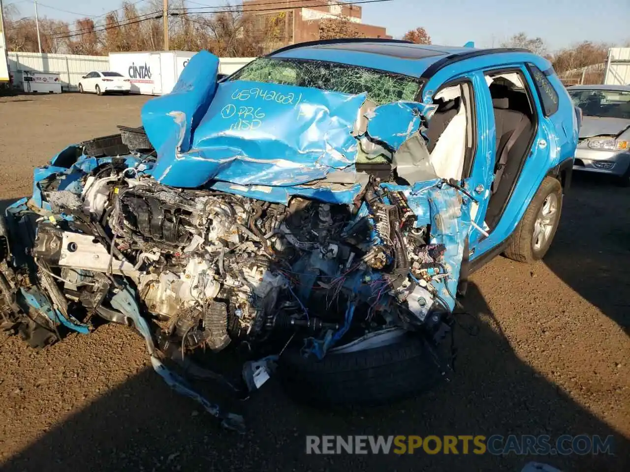 2 Photograph of a damaged car JTMP1RFV8KJ003874 TOYOTA RAV4 2019